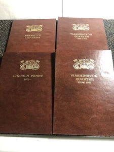 New DANSCO Vintage Washington Quarter Penny Half Dollar Coin Albums LOT Empty - Picture 1 of 7