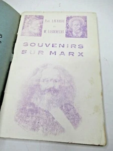 LAFARGUE & LIEBKNECHT Sur KARL MARX 1935 EO COMMUNISME EX. DEPUTE SARTHE Lainé - Picture 1 of 5