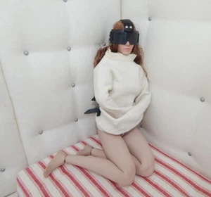 Doll STRAIGHT JACKET #1 + Face MASK 1:6 Scale Female Phicen~Hot Toys BJD - Picture 1 of 13