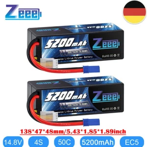 2x Zeee 4S Lipo batteria 5200mAh 14,8 V 50C con EC5 for RC auto aereo FPV - Foto 1 di 11