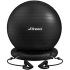 Trideer Ball Chair Yoga Ball Chair Exercise Ball Chair with Base & Bands for ...