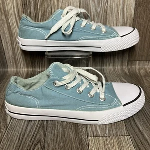 Airwalk Skater Shoes Lace Up Womens Sz 8 Classic Canvas Light Blue - Picture 1 of 12