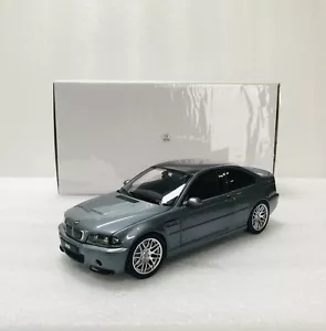 1/18 Norev 2003 BMW M3 CSL E46 Grey Metallic Diecast With Opening Limited - Picture 1 of 24