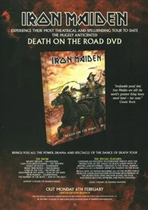 Iron Maiden - Death on the Road DVD - Full Size Magazine Advert - Foto 1 di 1