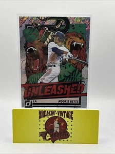 2021 Panini Donruss #UNL9 Mookie Betts Unleashed Rapture Parallel SP Dodgers - Foto 1 di 3