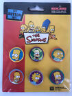2007 The Simpsons 6 Button Set ?? Nice Simpsons Buttons Homer Bart 1 Day Ship!??