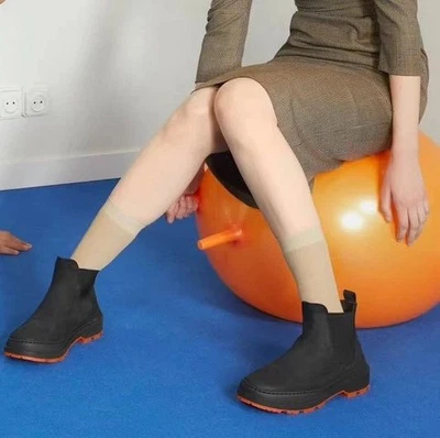 CAMPER Brutus Trek Botas Chelsea al Tobillo 35 5 Negro Nubuck Rojo Suela Michelin NUEVAS Foto 1 de 4