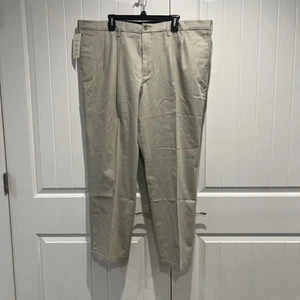 DOCKERS Men's Signature Khaki Lux Cotton Stretch Pleated Pants Beige Size 44 X30 - Picture 1 of 14
