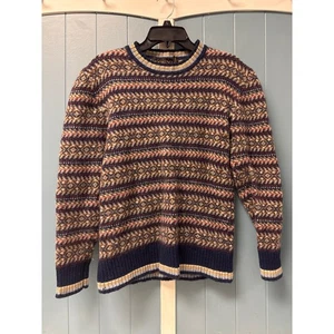 Fair Isle Shetland Wool Sweater, Crew Neck, Multi Color, Women's - Picture 1 of 4