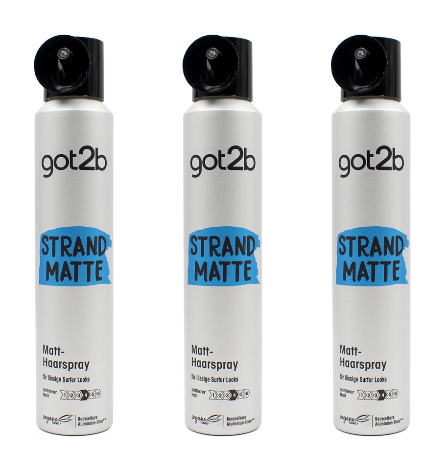 got2b Strand Matte Matt-Haarspray NV , 3x200ml EAN4015100800425 - Bild 1 von 1