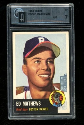 1953 Topps Ed Mathews #37 GAI 7 Boston Braves IC389 - Imagem 1 de 2