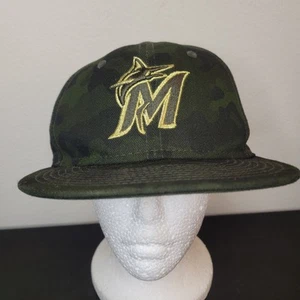 Miami Marlins Camo Armed Forces Day New Era 59Fifty Fitted 7 Hat Cap Men MLB - Picture 1 of 7
