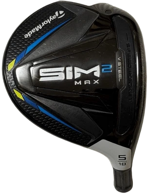TaylorMade SIM2 MAX Fairway Wood 5W 18 RH TENSEI BLUE TM50 Stiff Headcover - Image 1 of 4