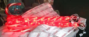 Vintage Plastic Candy Cane 28" Electric Set of 6 Tested & Work Great - Picture 1 of 12