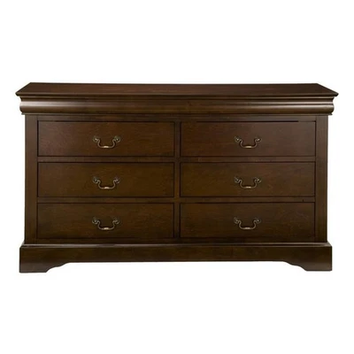 Alpine Furniture West Haven 6 Drawer Wood Dresser in Cappuccino (Brown) - Image 1 of 4