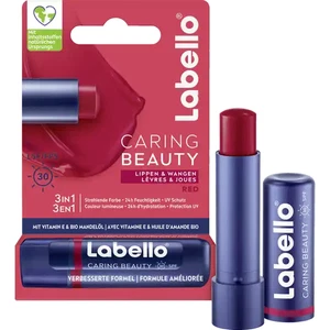 Labello lip Caring Beauty RED 3in1 lip balm/ chapstick -1ct. FREE US SHIPPING - Picture 1 of 1