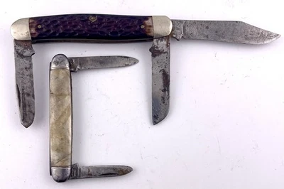 Cuchillos de bolsillo Kutmaster de 3 hojas y 1945-55 marca Imperial Hammer de 2 hojas (2) Foto 1 de 4