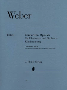 Weber Concertino Op 26 for Clarinet Piano Henle Urtext Barmann Sheet Music Book - Picture 1 of 1