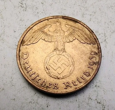 WWII German 2 Reichspfennig Coin – Third Reich Nazi Germany– #000 - Image 1 of 2