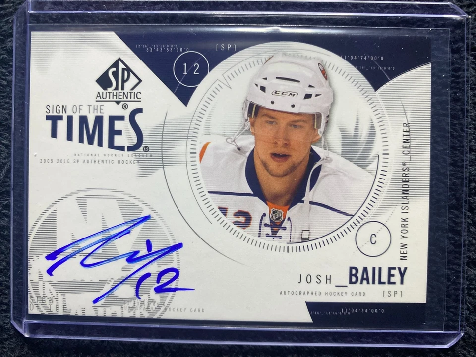 2009-10 SP Authentic - Sign of the Times - #ST-JB Josh Bailey - Image 1 of 2