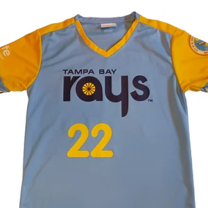 Camiseta deportiva para hombre Tampa Bay Rays mediana retro #22 Chris Archer azul manga corta - Imagen 1 de 11