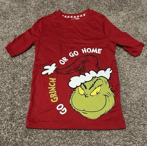 Rote "Go Grinch Or Go Home" 3/4 Ärmel Größe 12 - Bild 1 von 4
