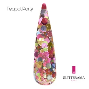 TETERAMA FIESTA Uñas Brillantes Color Acrílico Polvo Brillo Brillo Brillo - Imagen 1 de 1