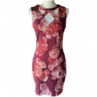 GUESS Vestido Floral Granate 8 Y2K Recorte Encaje Movible Mini Cachicho Años 90 Asain Foto 1 de 4