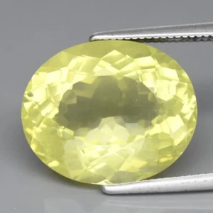 💎 8.18ct 14.8x12.2mm Oval Natural Lemon Quartz - Brazil Gemstone - Picture 1 of 4