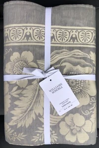 Williams Sonoma Vintage Floral Cotton/Linen Jacquard Tablecloth 70”x108” - Grey - Picture 1 of 2