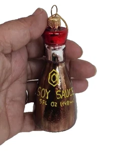 Sur La Table - Soy Sauce Blown Glass Christmas Ornament Hand made in Poland - Picture 1 of 8