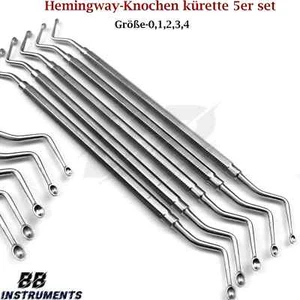 SLITETECH® 5er Set Hemingway Knochenkürette – Größe 0-4 – Scharfer Löffel - Bild 1 von 6
