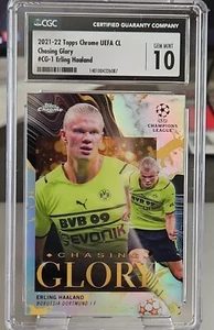 2021-22 Topps Chrome UCL Erling Haaland Chasing Glory #CG-1 CGC 10 - Picture 1 of 2