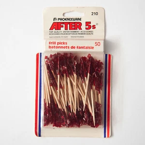 Vintage 80s Phoenixware After 5s Red Frill Picks | Deadstock NOS - Picture 1 of 6