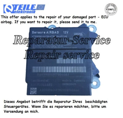 ⭐⭐⭐Reparatur von Autoelektronik / repair of car electronics  ECU-airbag Fiat 500 - Image 1 of 4