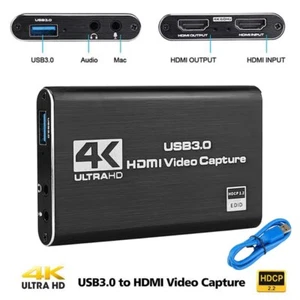 4K Audio Video Capture Card USB3.0 HDMI Video Capture Device Full HD 1080P 60FPS - Picture 1 of 12