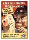1992 Pacific World War II Trading Card Keep Horror From HOme Back Up Our