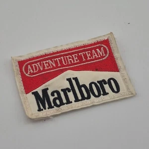 Vtg Marlboro Adventure Team Lapel Pin Red & White Embroidered Patch Motorsports - Picture 1 of 5