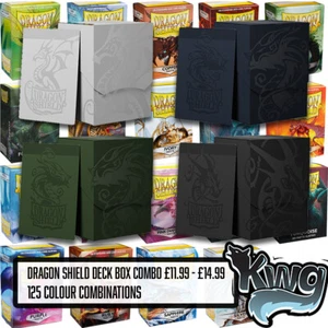 DRAGON SHIELD CARD SLEEVE DECK BOX COMBO SMALL STANDARD SLEEVES YUGIOH POKEMON - Picture 1 of 71