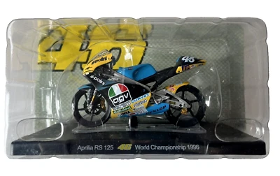 Panini 1/18 Valentino Rossi Aprilia RS125 World Champion MOTO GP Bike #46 - Image 1 of 4