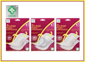 3x A&E Large Cushioned Plaster Dressings - 5cmx9cm | 5cmx7.5cm - 5 per pack - Picture 1 of 3