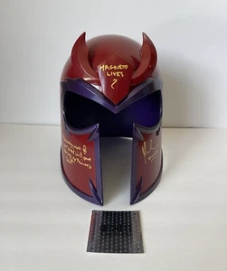 Matthew Waterson Signed Magneto X-men 97 Marvel Legends FS Helmet Beckett QR 2 - Picture 1 of 7