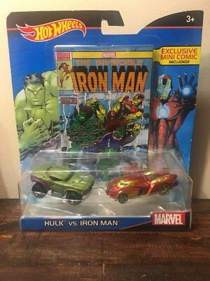 Cómic Marvel IronMan Hulk Hotwheels Foto 1 de 2