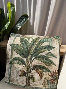 Kissen Kissenbezug Deko 45 cm Dschungel Palme Urban Jungle Outdoor Terasse - Bild 1 von 4