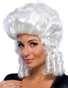 Colonial Woman Wig Gray White Marie Antoinette Deluxe Halloween Adult - Picture 1 of 1