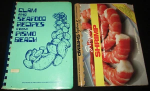 2 Kochbücher MUSCHEL UND MEERESFRÜCHTE REZEPTE AUS PISMO BEACH Kalifornien - EINFACH GARNELEN 1988 - Bild 1 von 11