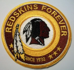Redskins Forever~dal 1932~PATCH RICAMATO~3 1/2" di tutto~ferro o cucito~HTTR - Foto 1 di 2