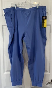 Dickies Retro Stretch Jogger Scrub Pants Blue Scrubs Plus Size Women 2XL Petite - Picture 1 of 12