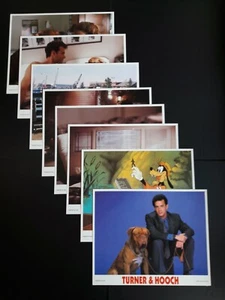 Turner & Hooch ORIGINAL FOH Lobby Cards Set of 8 inc Goofy & Wilbur Card - Picture 1 of 6