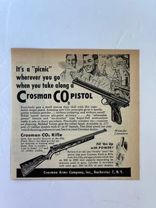 Vintage 1950 Print Ad Crosman CO2 Pistol & Rifle Advertisement - Picture 1 of 3